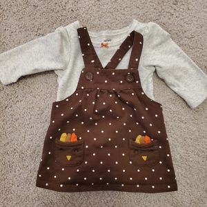 Carter's turkey dress with onsie, 3m